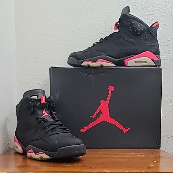 Air Jordan 6 Retro Infrared 2014 23rd Anniversary Mens Sneakers 384664-023 Sz 13 - Picture 1 of 16